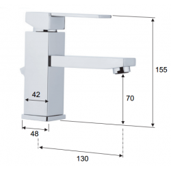 Bateria umywalkowa Remer  QUBIKA Q10CR